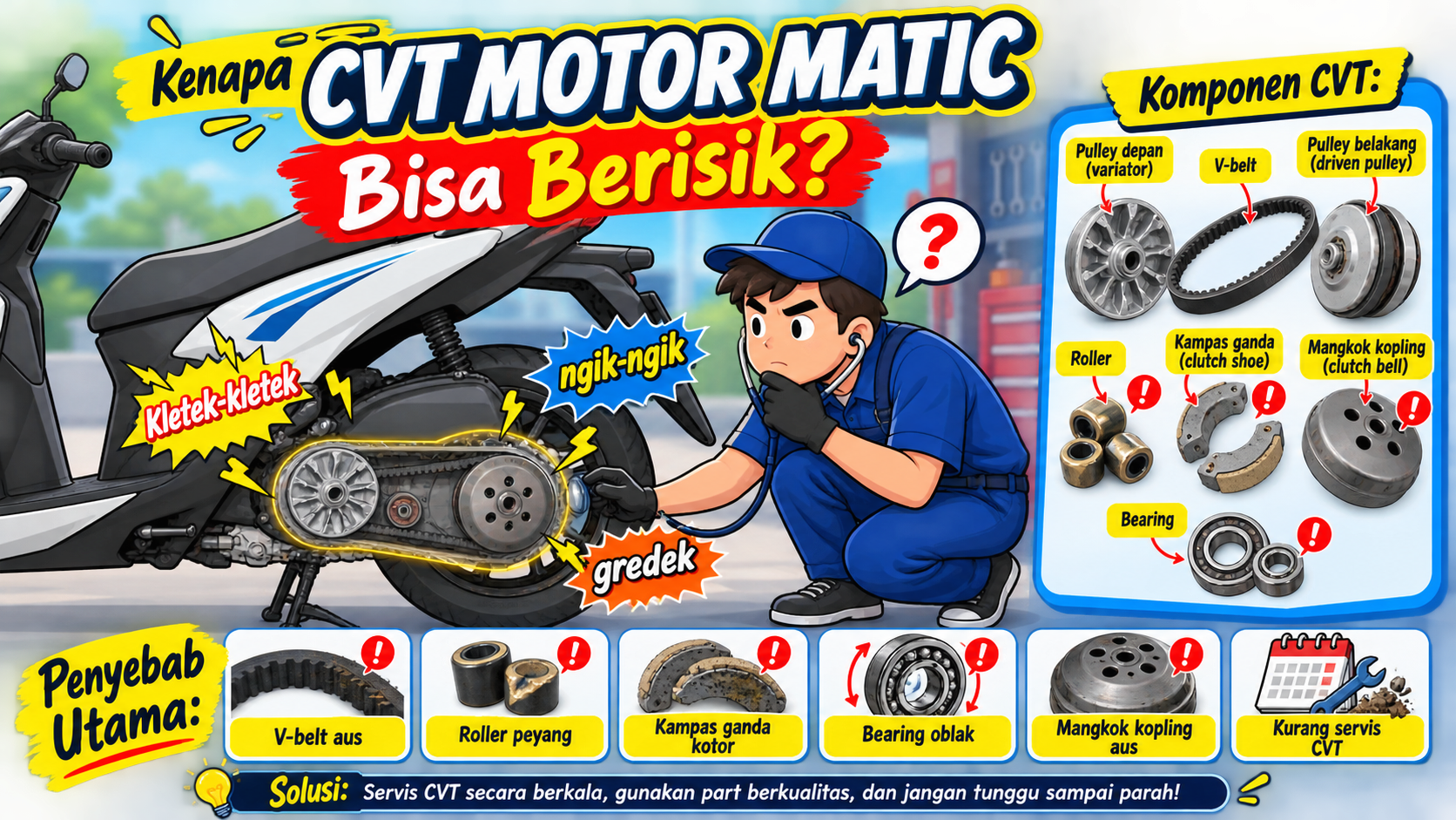 Kenapa CVT Motor Matic Bisa Berisik? - cvt
