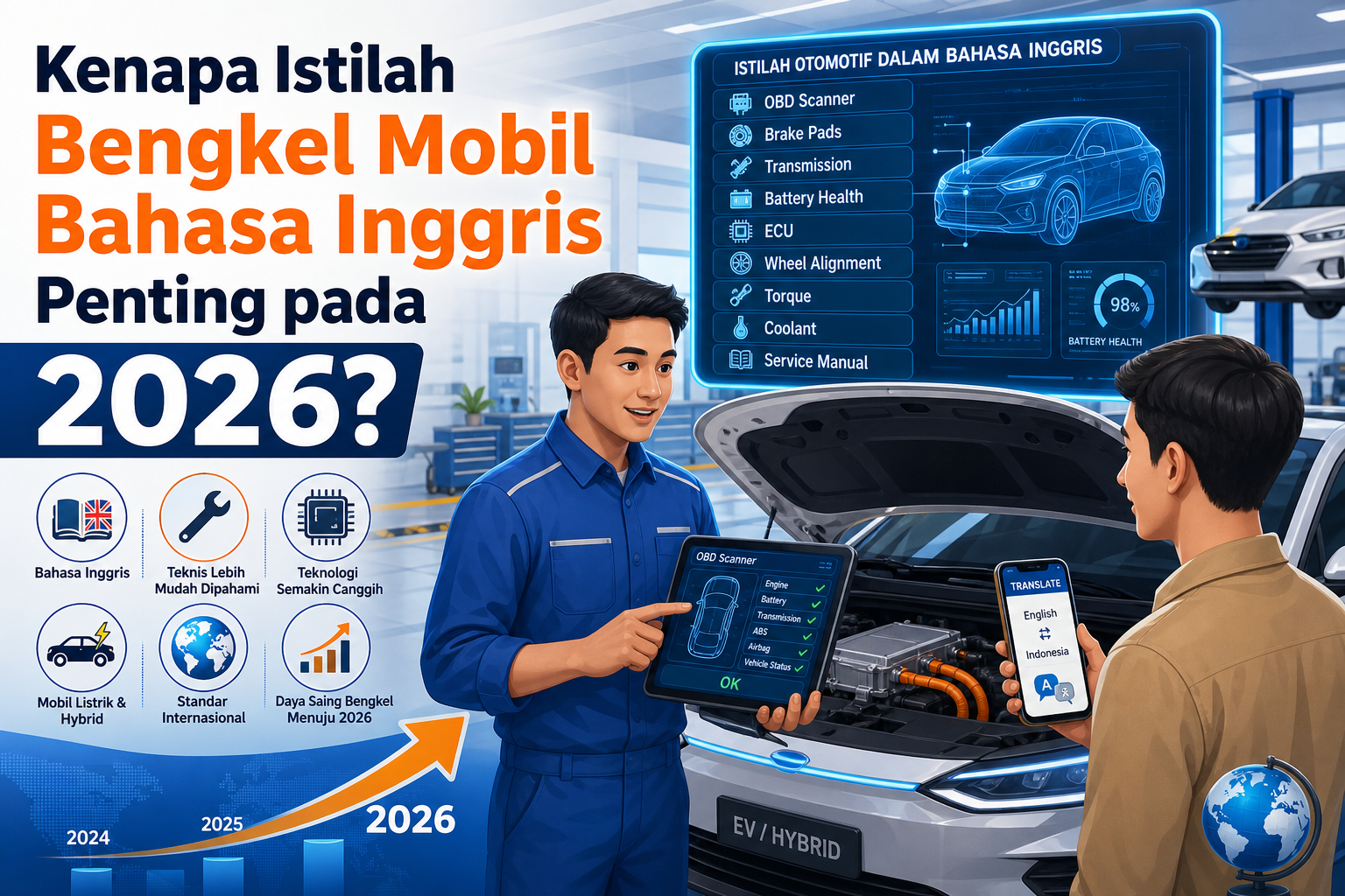 Kenapa Istilah Bengkel Mobil Bahasa Inggris Penting pada 2026? - otomotif