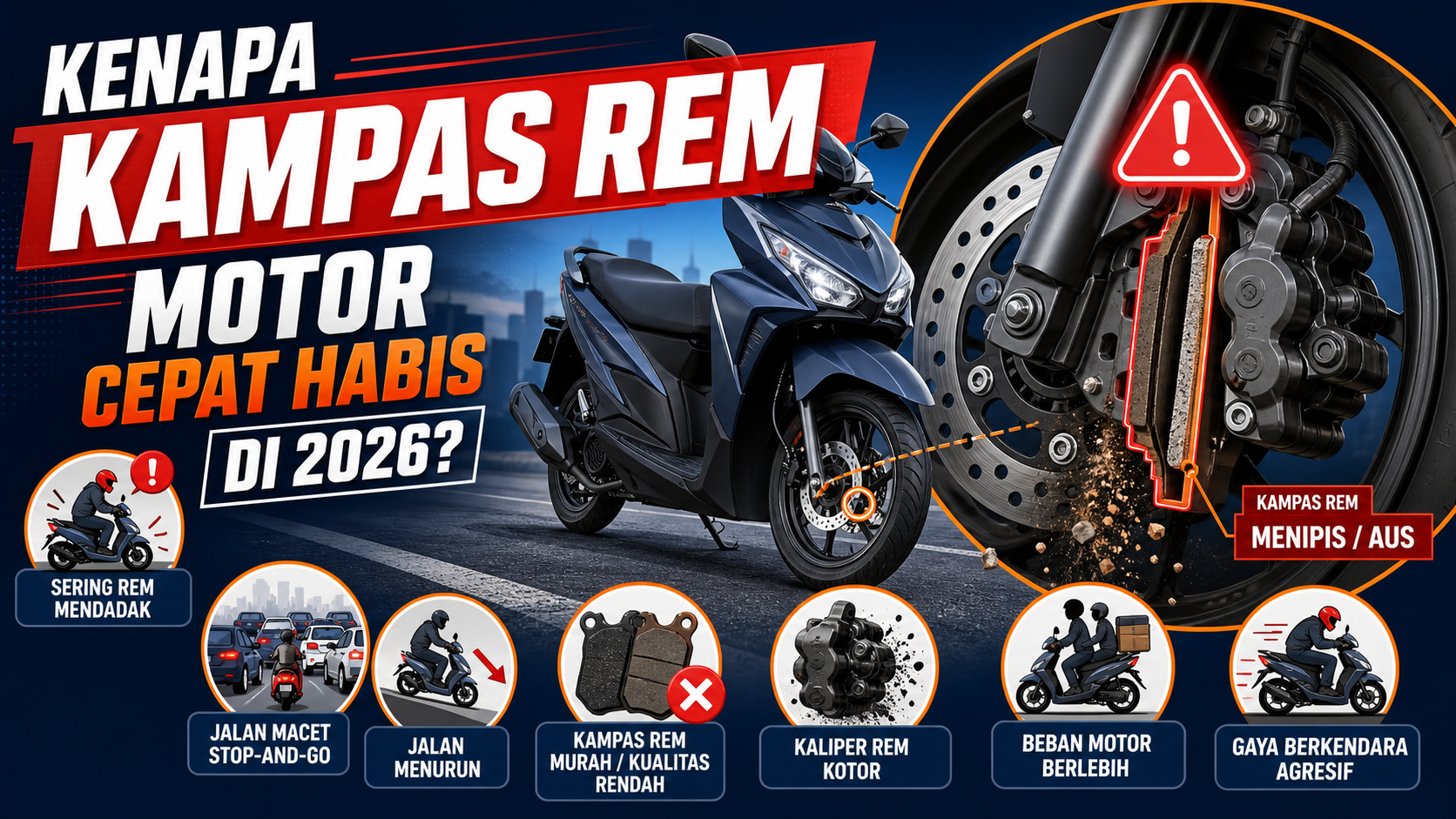 Kenapa Kampas Rem Motor Cepat Habis di 2026? - rem