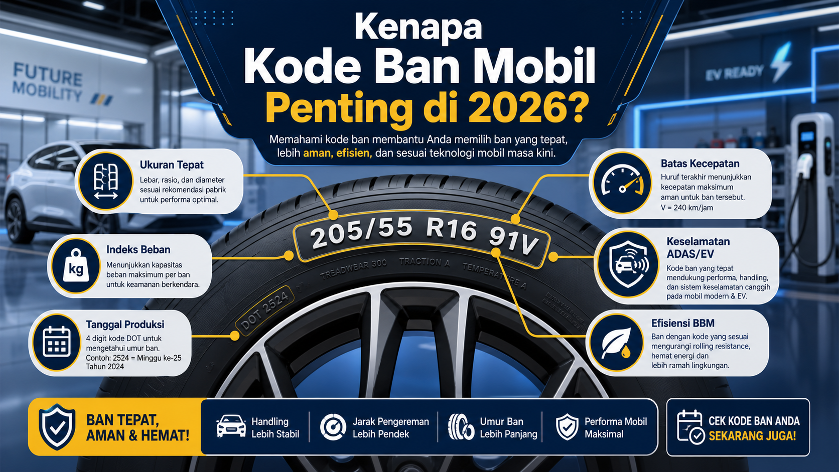 Kenapa Kode Ban Mobil Penting di 2026? - otomotifnet