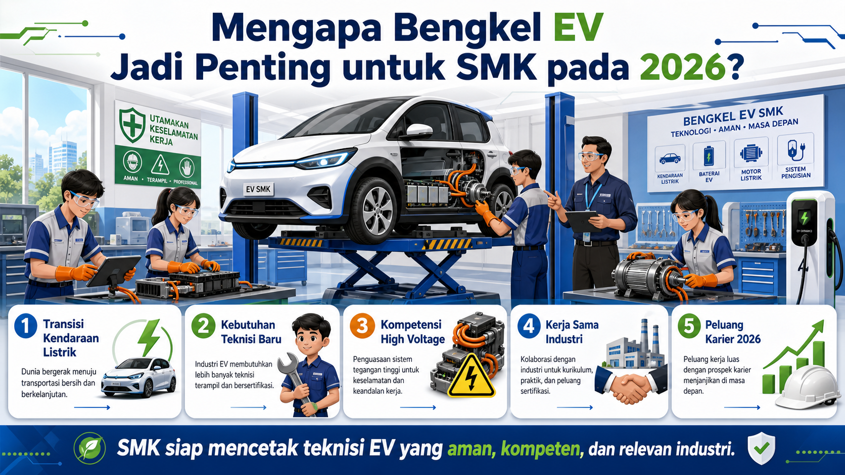 Mengapa Bengkel EV Jadi Penting untuk SMK pada 2026? - smk