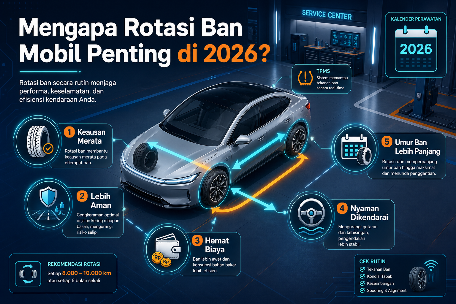 Mengapa Rotasi Ban Mobil Penting di 2026? - ban