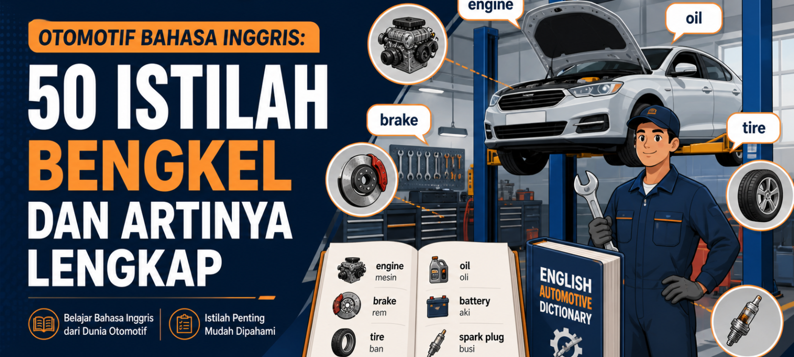 otomotif - Otomotif Bahasa Inggris: 50 Istilah Bengkel dan Artinya Lengkap
