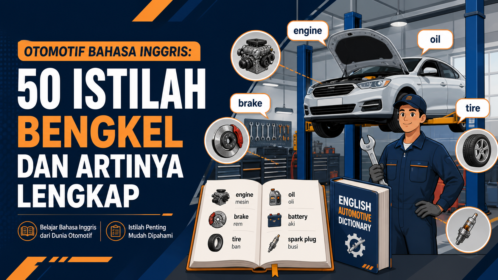 otomotif - Otomotif Bahasa Inggris: 50 Istilah Bengkel dan Artinya Lengkap