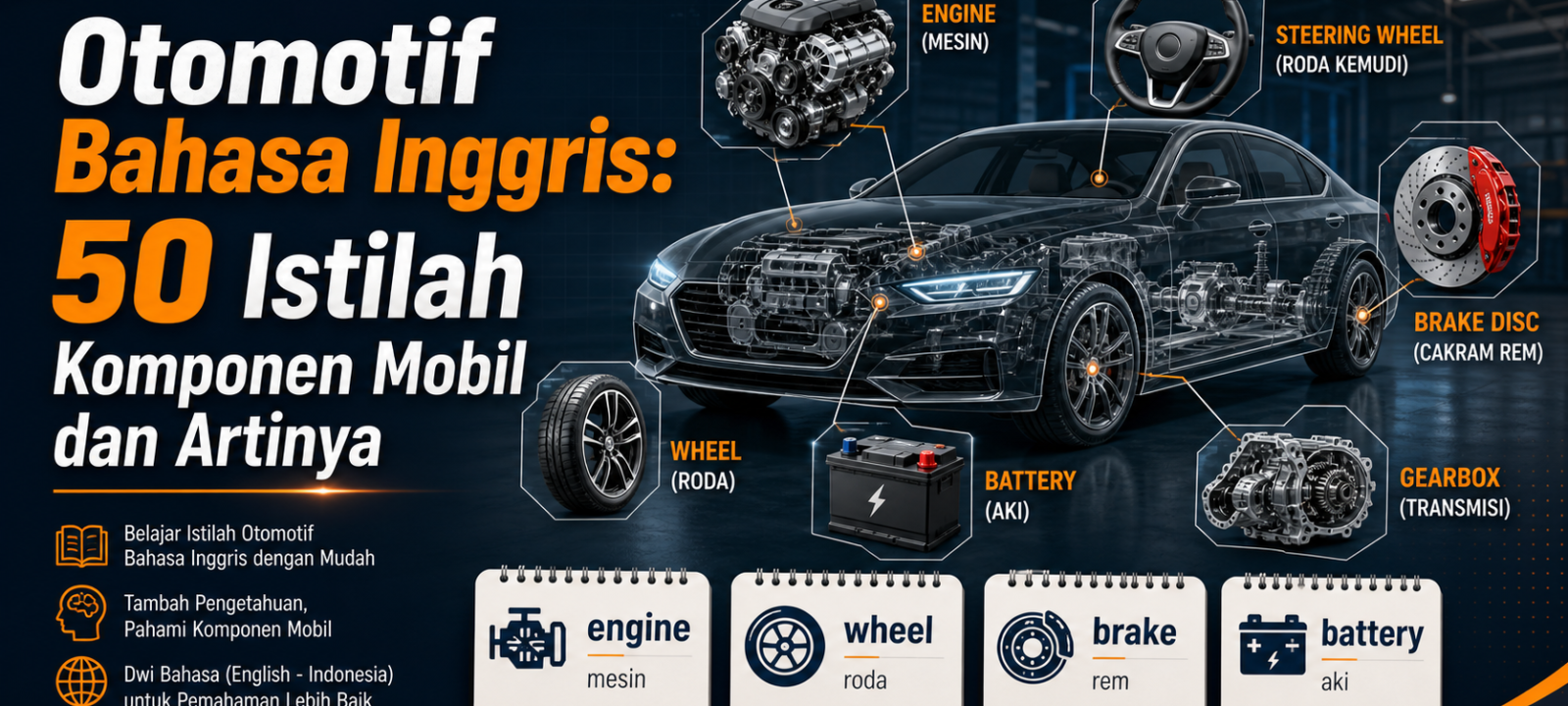 otomotif - Otomotif Bahasa Inggris: 50 Istilah Komponen Mobil dan Artinya