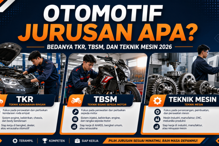 otomotif - Otomotif Jurusan Apa: Bedanya TKR, TBSM, dan Teknik Mesin 2026