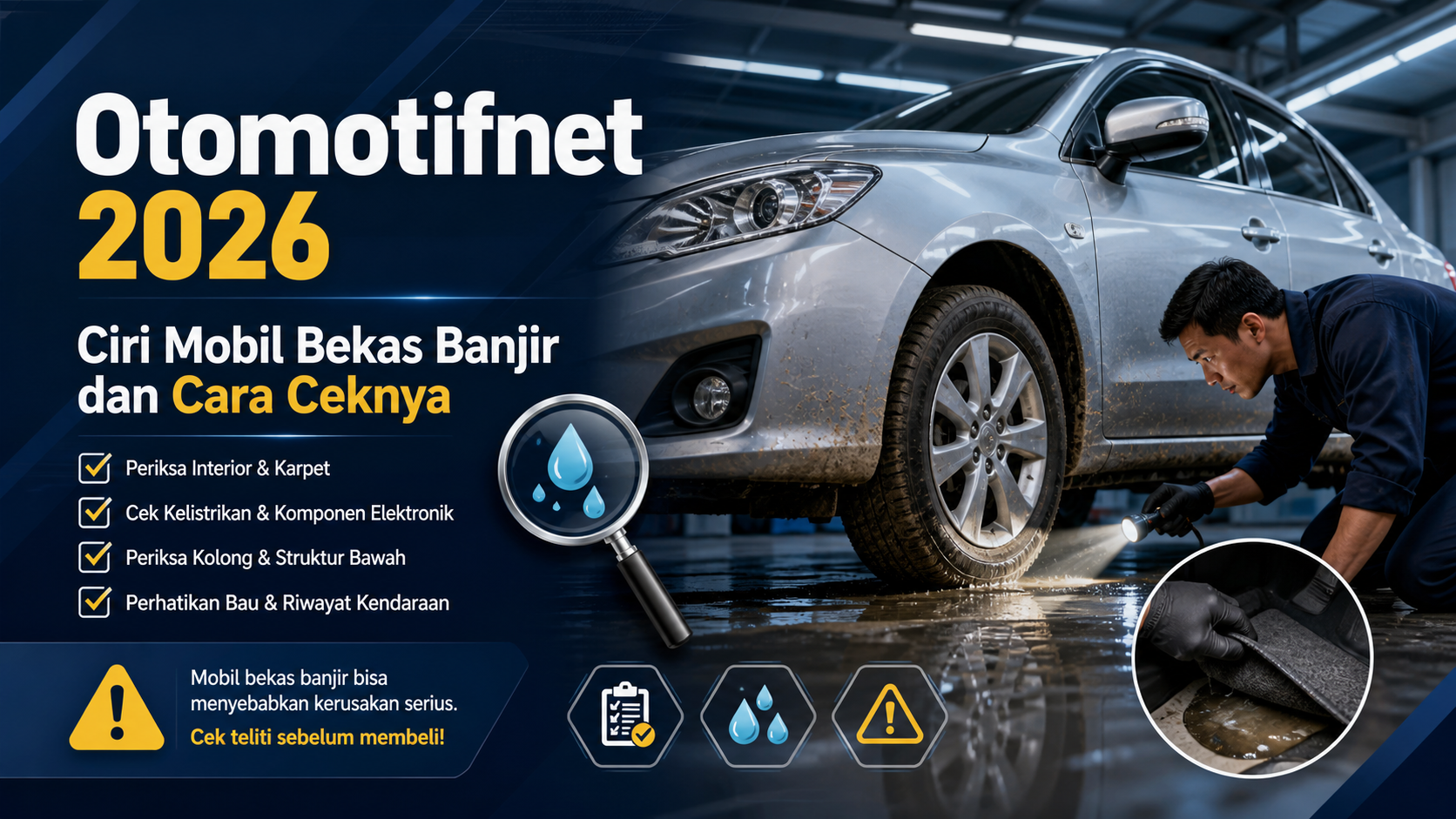 otomotifnet - Otomotifnet 2026: Ciri Mobil Bekas Banjir dan Cara Ceknya