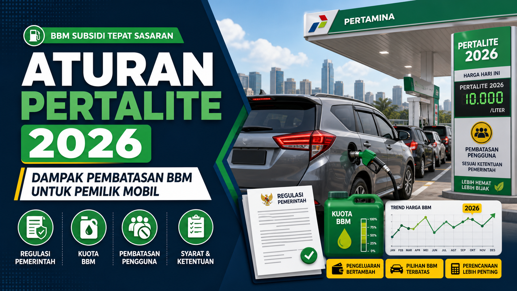 pertalite - Aturan Pertalite 2026: Dampak Pembatasan BBM untuk Pemilik Mobil
