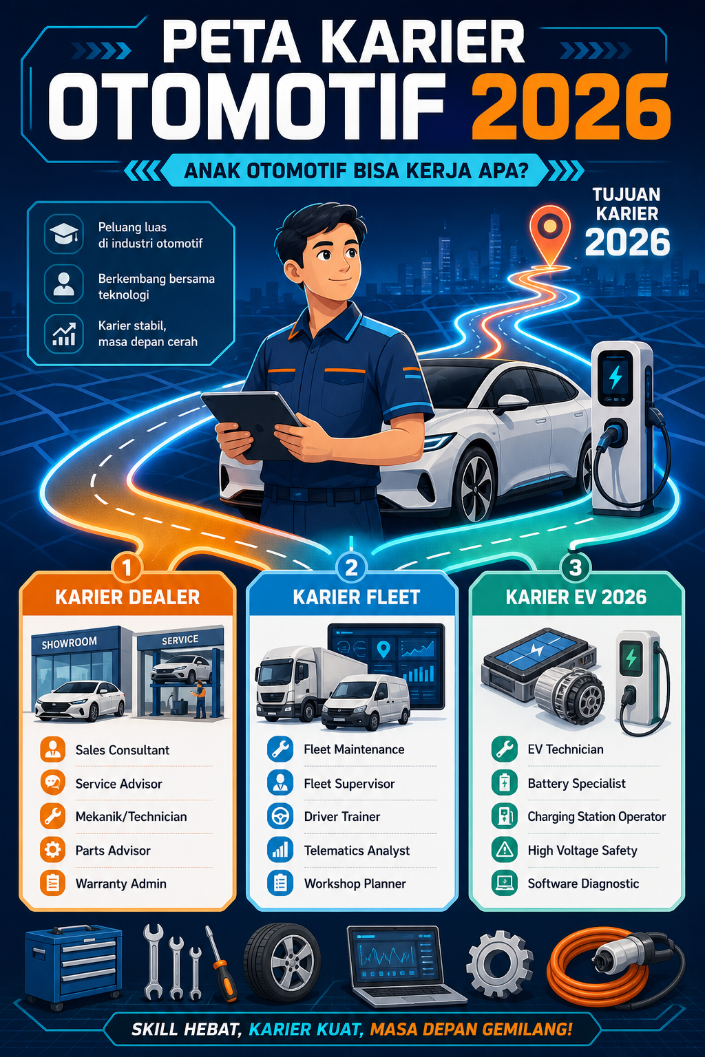 Peta Karier Otomotif 2026 - otomotif