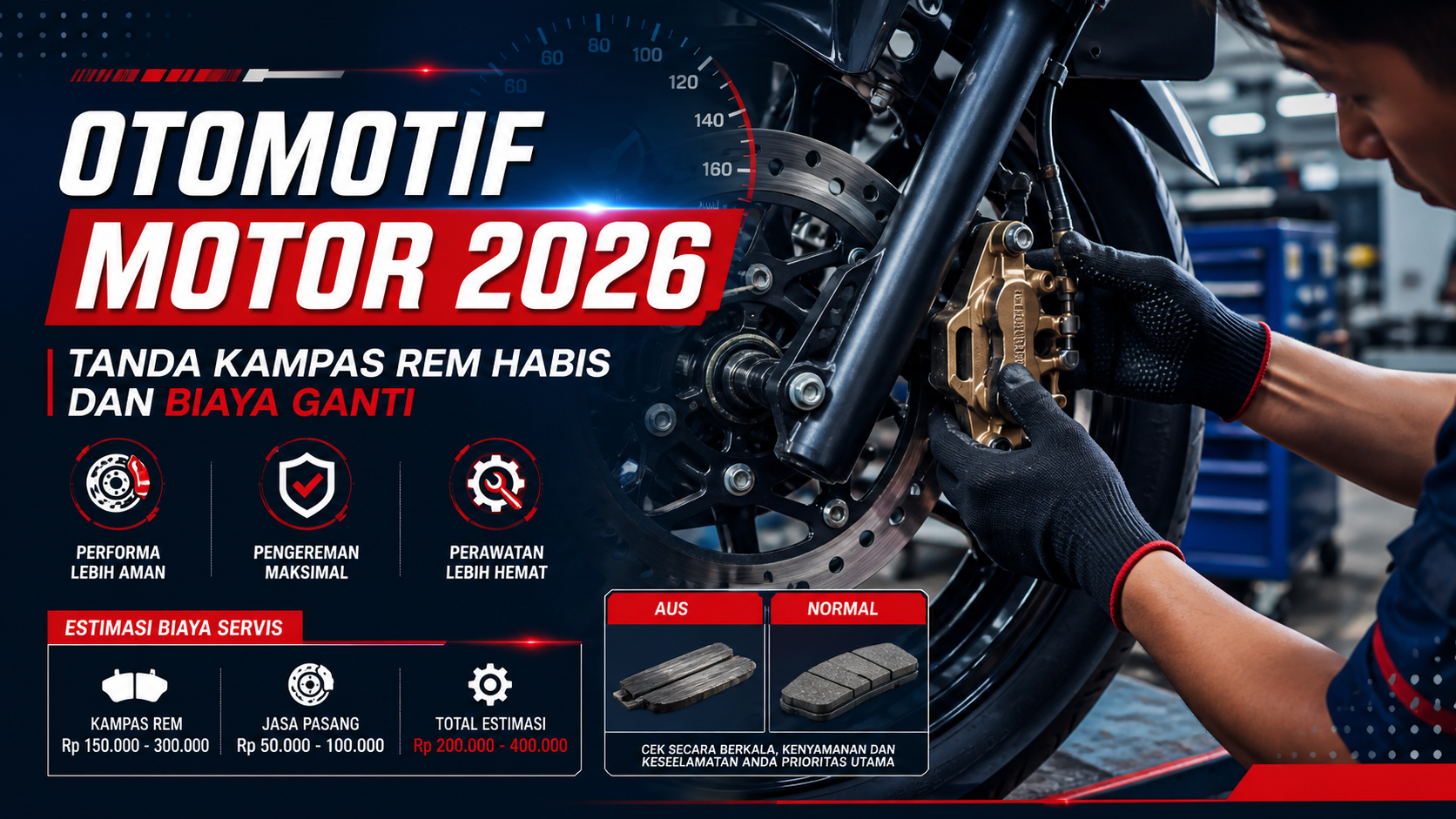 rem - Otomotif Motor 2026: Tanda Kampas Rem Habis dan Biaya Ganti
