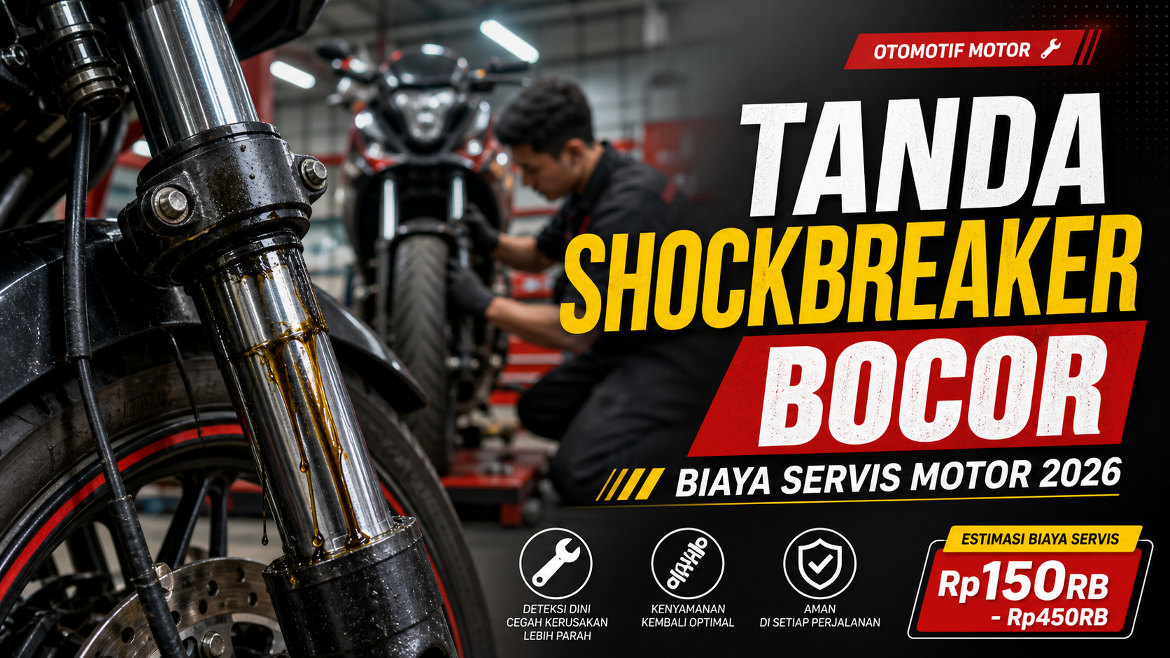shockbreaker - Otomotif Motor: Tanda Shockbreaker Bocor dan Biaya Servis 2026