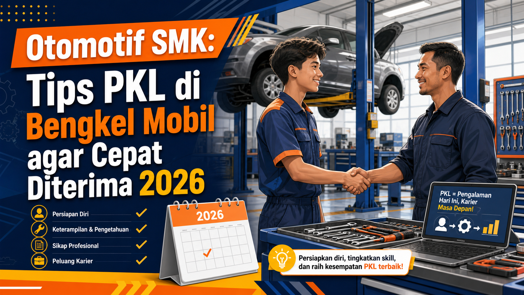 smk - Otomotif SMK: Tips PKL di Bengkel Mobil agar Cepat Diterima 2026