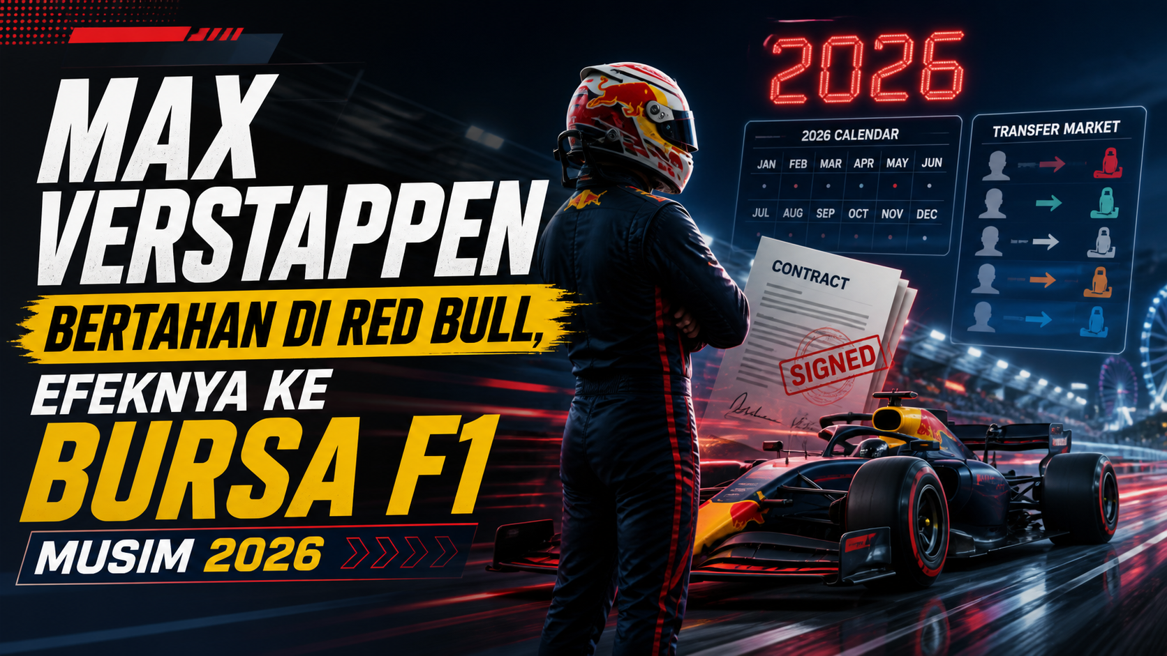 verstappen - Max Verstappen Bertahan di Red Bull, Efeknya ke Bursa F1 Musim 2026