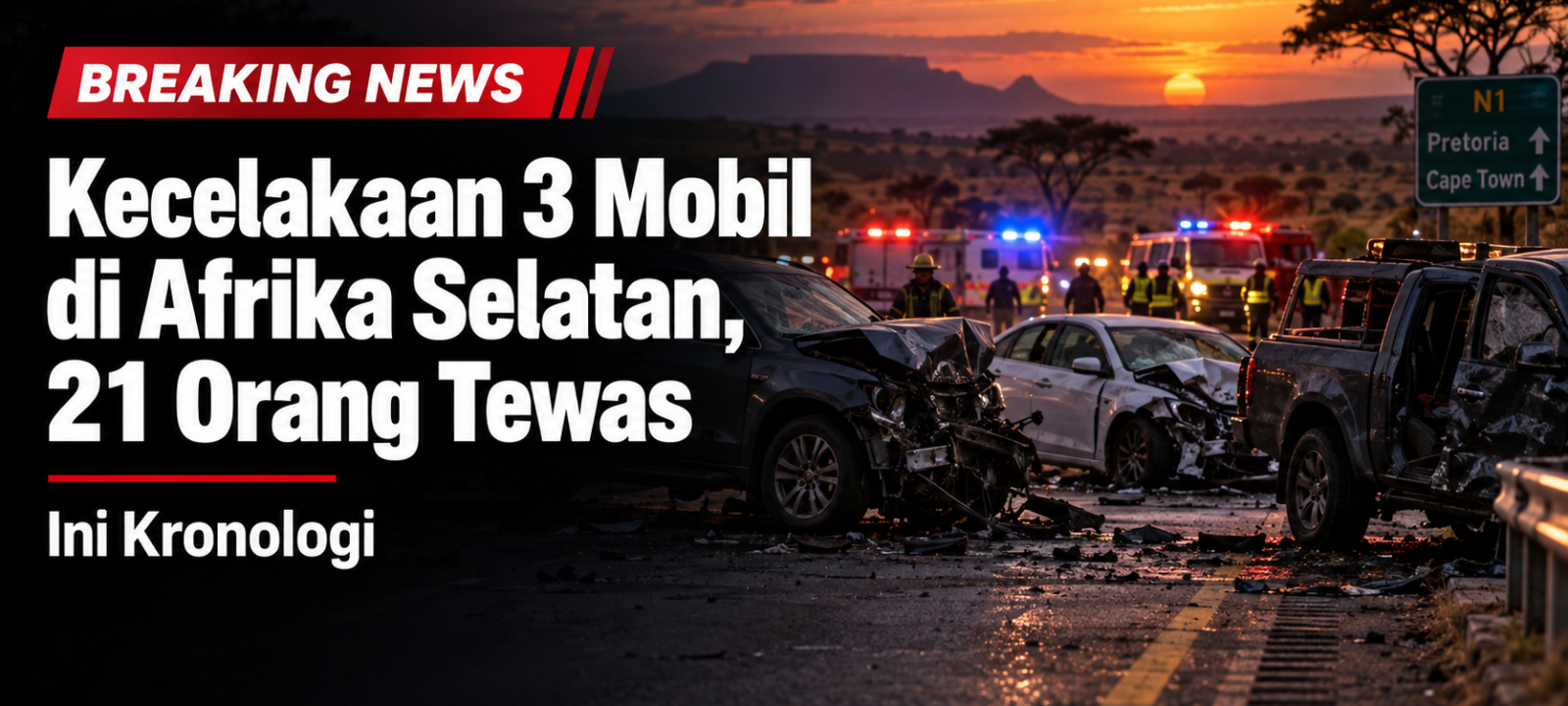 kecelakaan - Kecelakaan 3 Mobil di Afrika Selatan, 21 Orang Tewas: Ini Kronologi