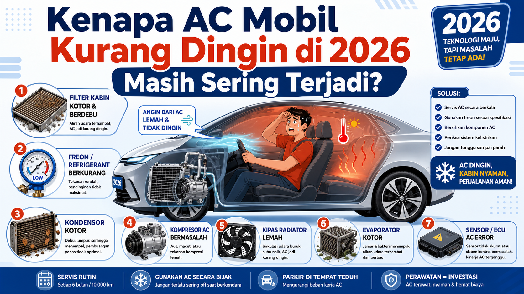 Kenapa AC Mobil Kurang Dingin di 2026 Masih Sering Terjadi? - otomotifnet