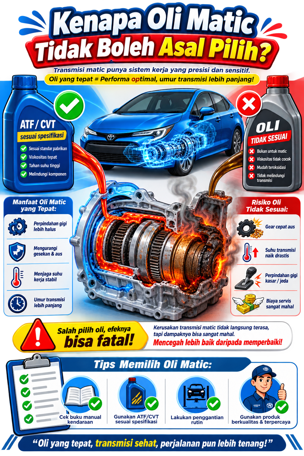 Kenapa Oli Matic Tidak Boleh Asal Pilih? - oli