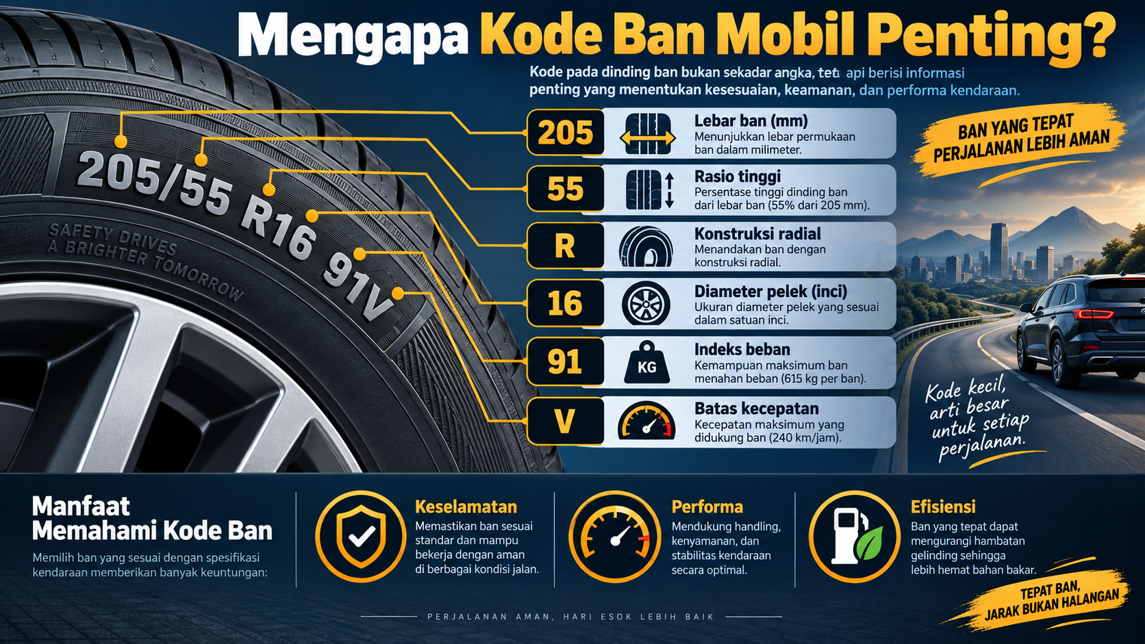 Mengapa Kode Ban Mobil Penting? - otomotifnet
