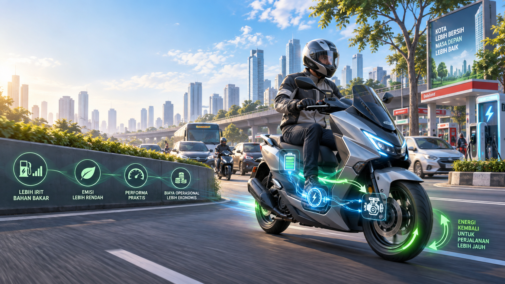 Mengapa Skutik Hybrid Semakin Relevan pada 2026? - motor