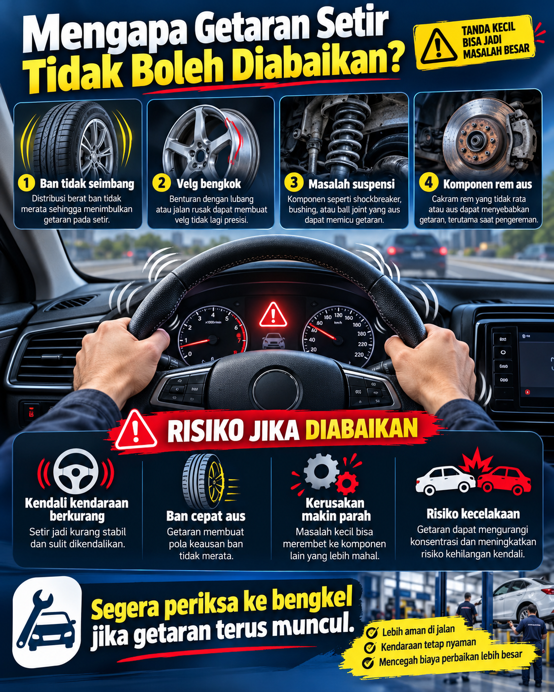 Mengapa Getaran Setir Tidak Boleh Diabaikan? - otomotifnet