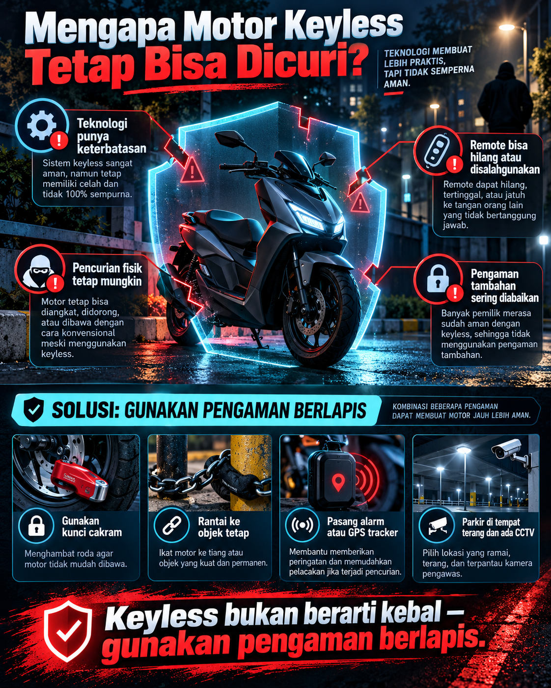 Mengapa Motor Keyless Tetap Bisa Dicuri? - keyless