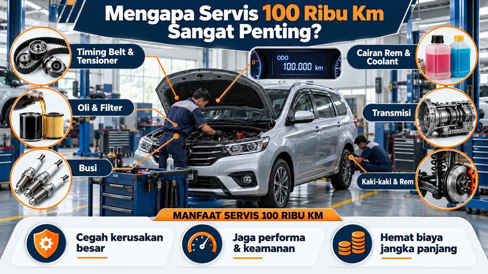 Mengapa Servis 100 Ribu Km Sangat Penting? - otomotifnet