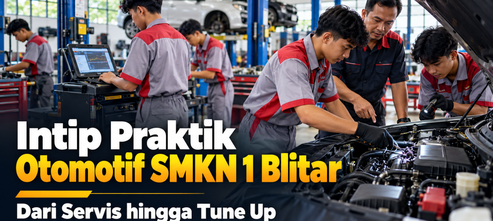 otomotif - Intip Praktik Otomotif SMKN 1 Blitar, dari Servis hingga Tune Up