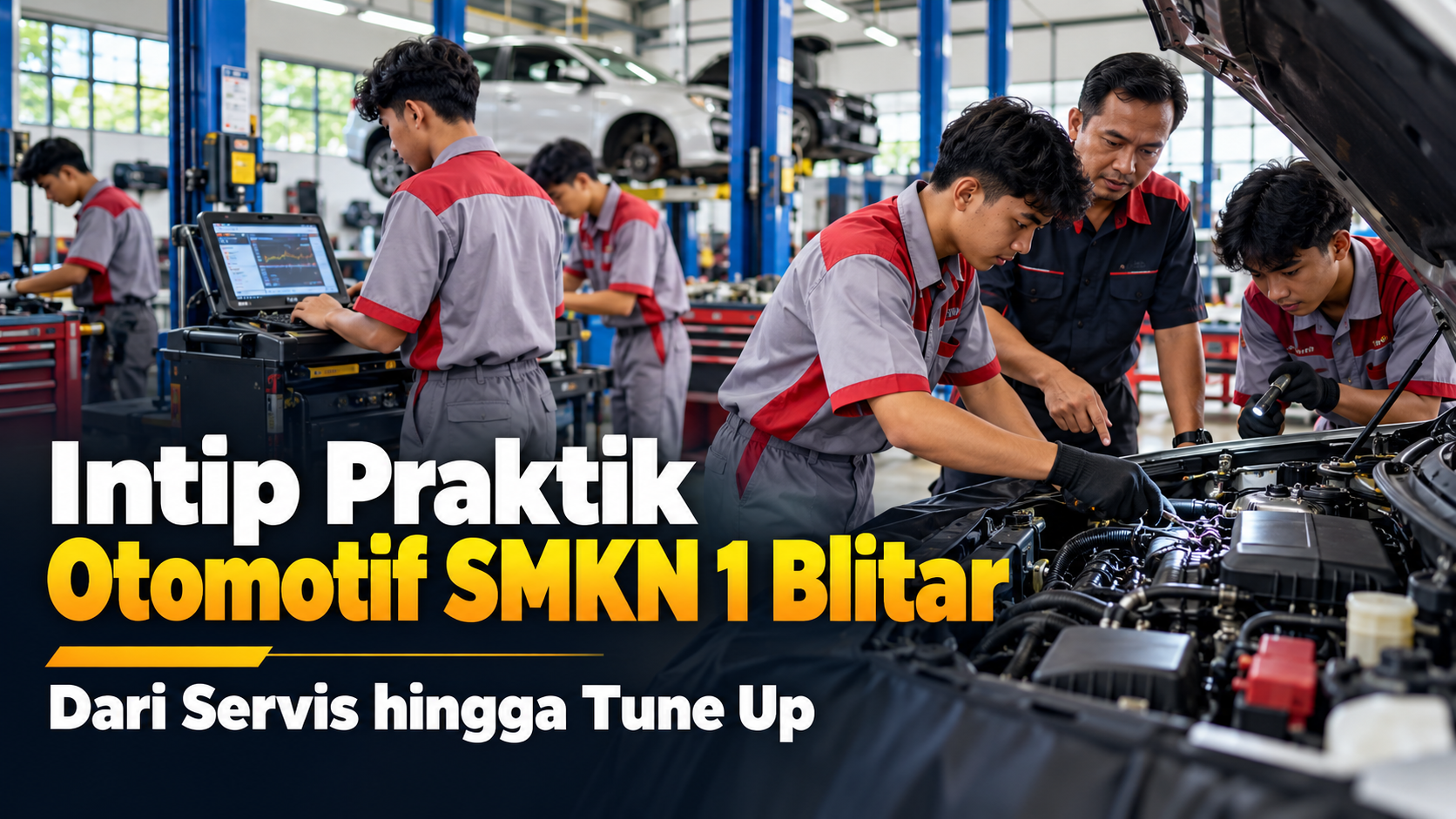 otomotif - Intip Praktik Otomotif SMKN 1 Blitar, dari Servis hingga Tune Up